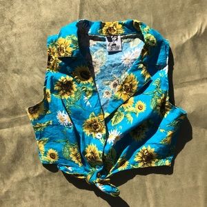 Sun Flower Crop Top